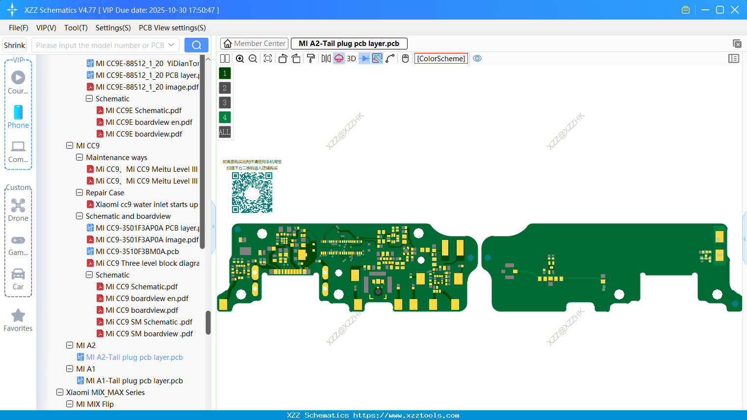 Xiaomi MI A2-Tail Plug Pcb Layer